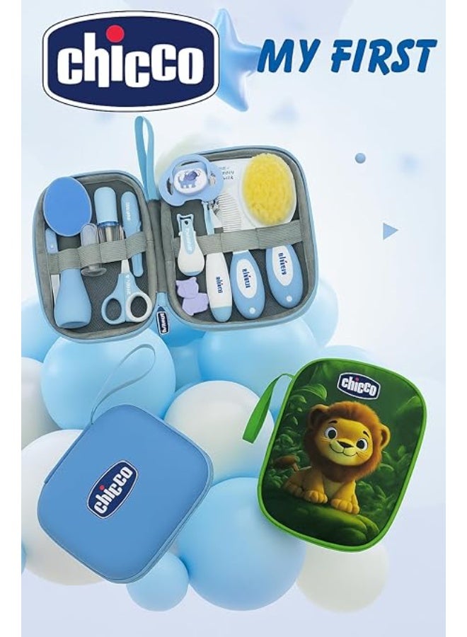 شيكو مجموعة العناية بالطفل،مجموعة العناية اليومية الأساسية للأطفال مكونة من 13 قطع مع شنطة تخزين، مجموعة أدوات الأظافر للأطفال حديثي الولادة والعناية الصحية والعناية الشخصية - Image 2